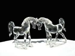 horse figurines wedding cake top